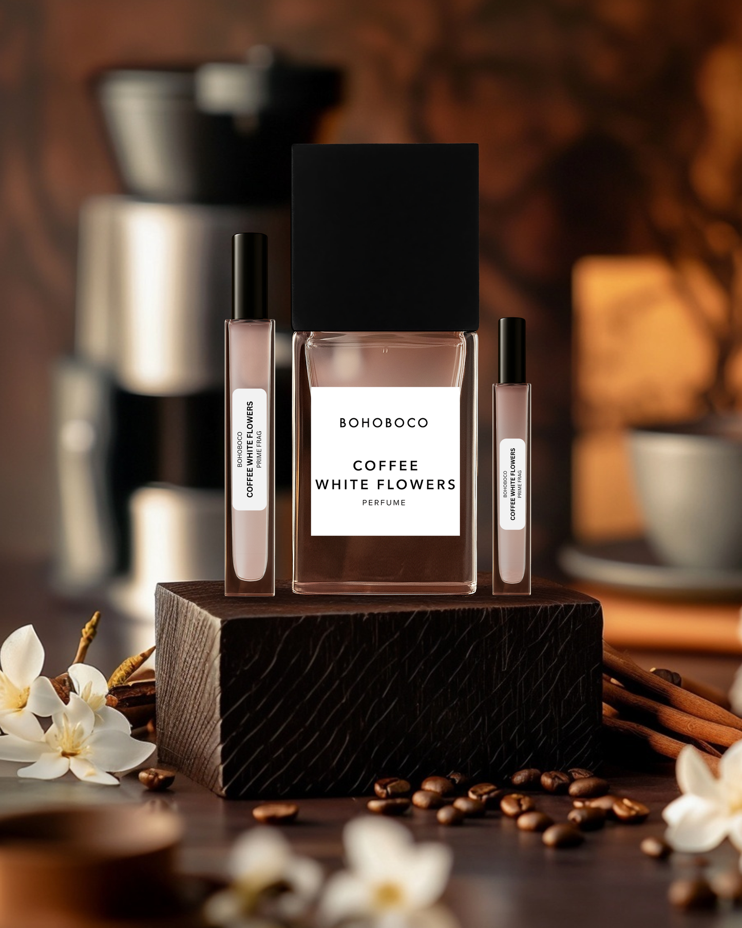 BOHOBOCO COFFEE WHITE FLOWERS